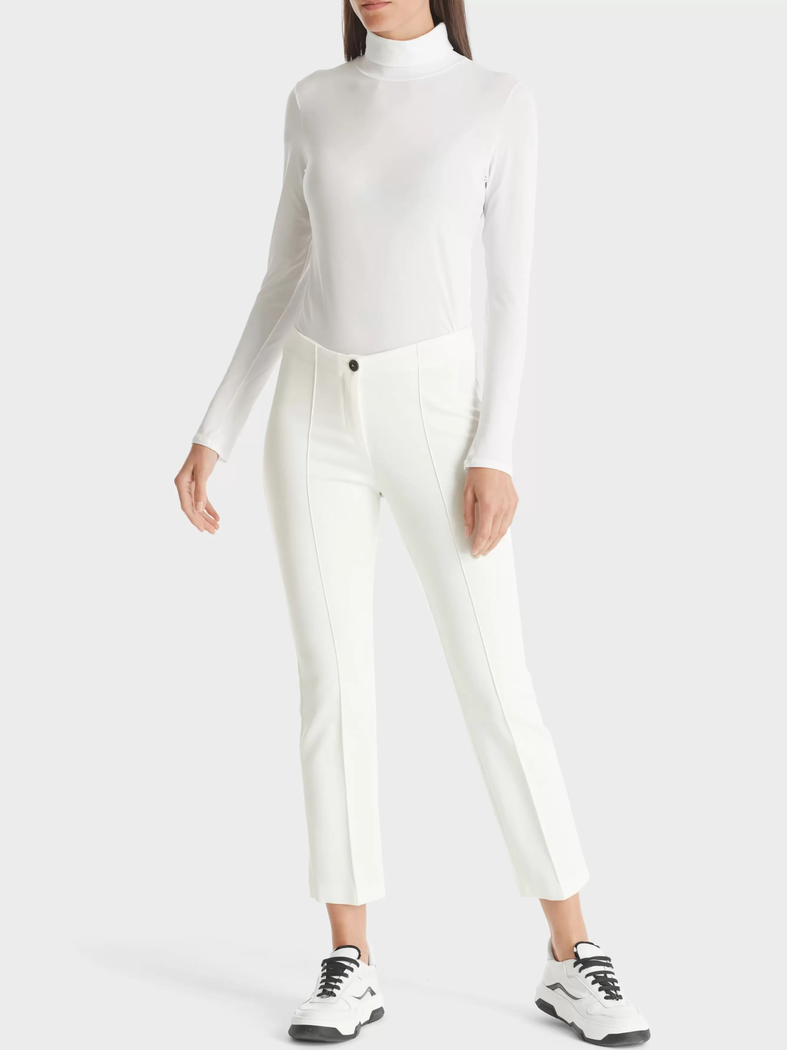 Marc Cain Hosen-STRETCH-HOSE MIT BIESEN off-white