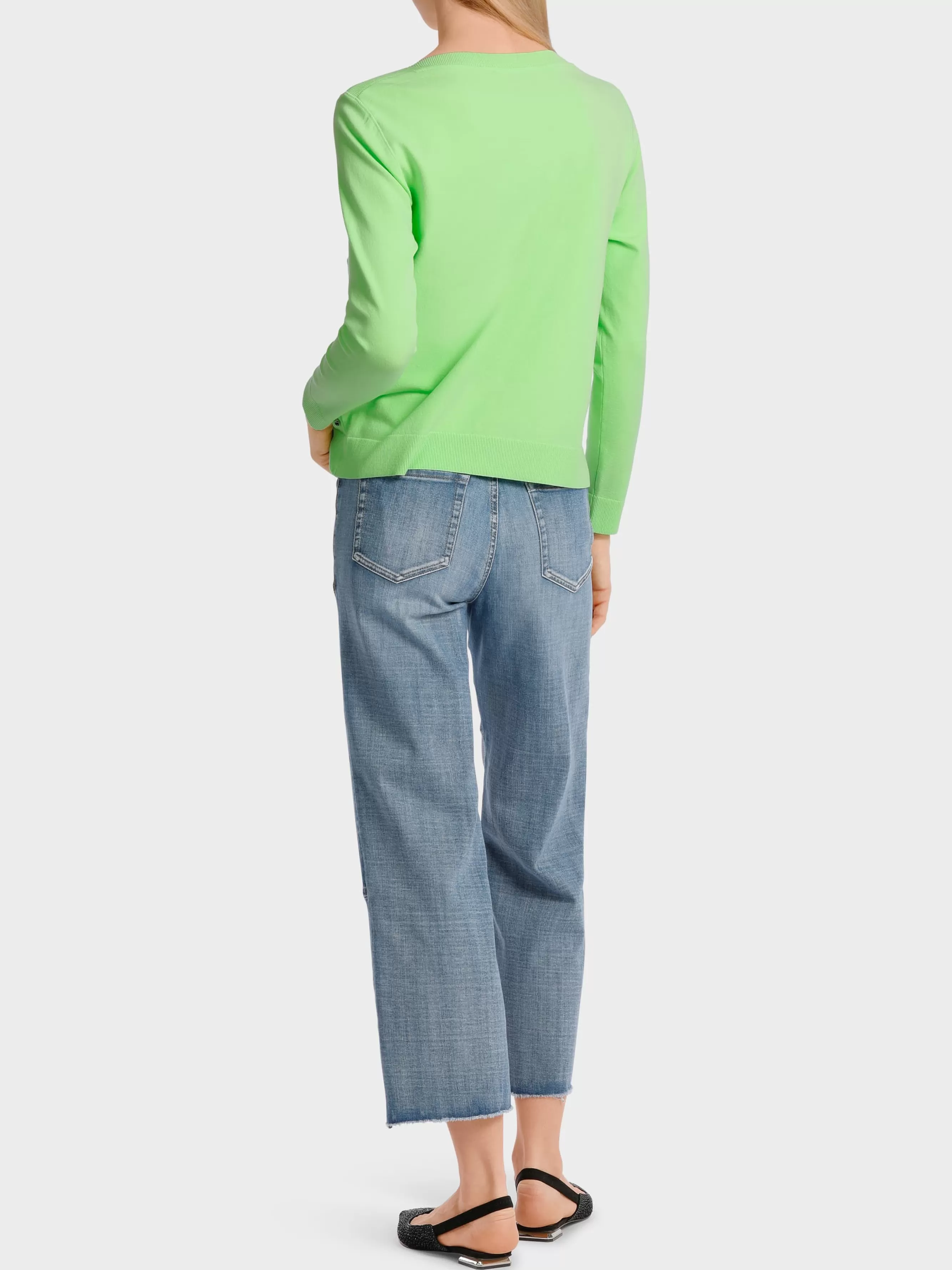 Marc Cain Pullover & Sweatshirts-STRICK-PULLOVER "RETHINK TOGETHER" light apple green