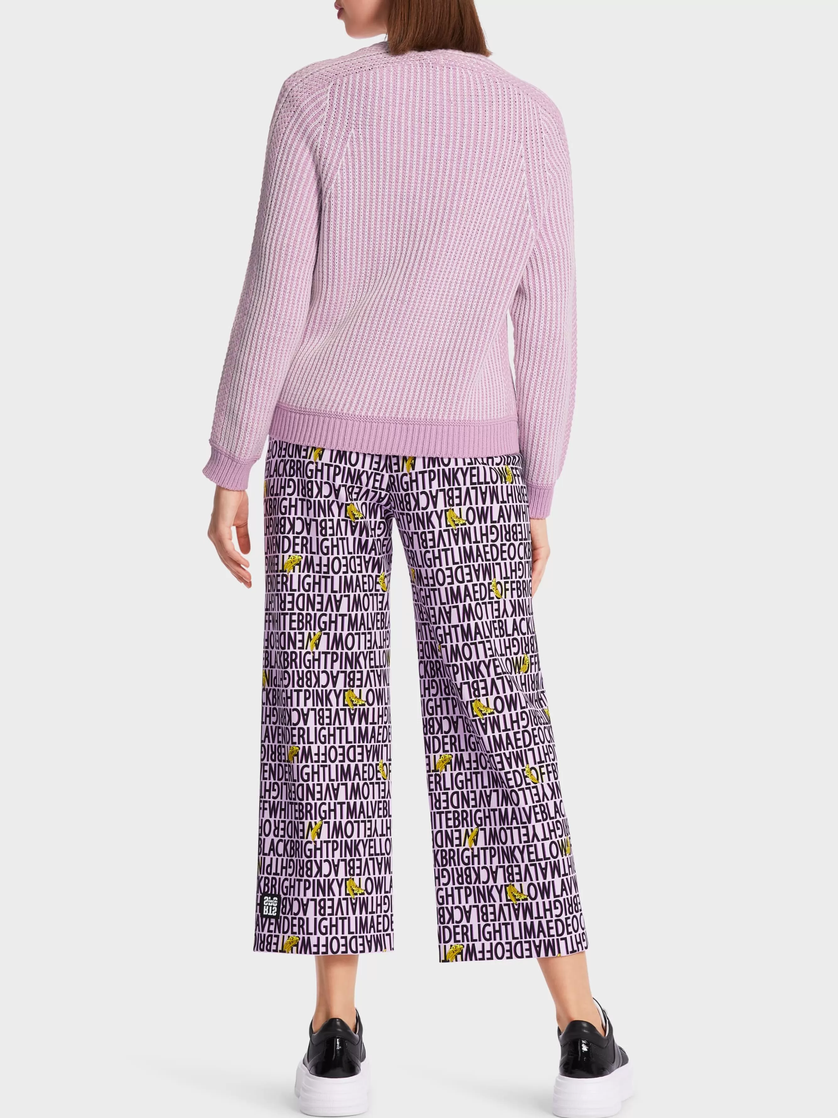 Marc Cain Pullover & Sweatshirts | Strick-SWEATER MIT EGG SHAPE "RETHINK TOGETHER" bright pink lavender