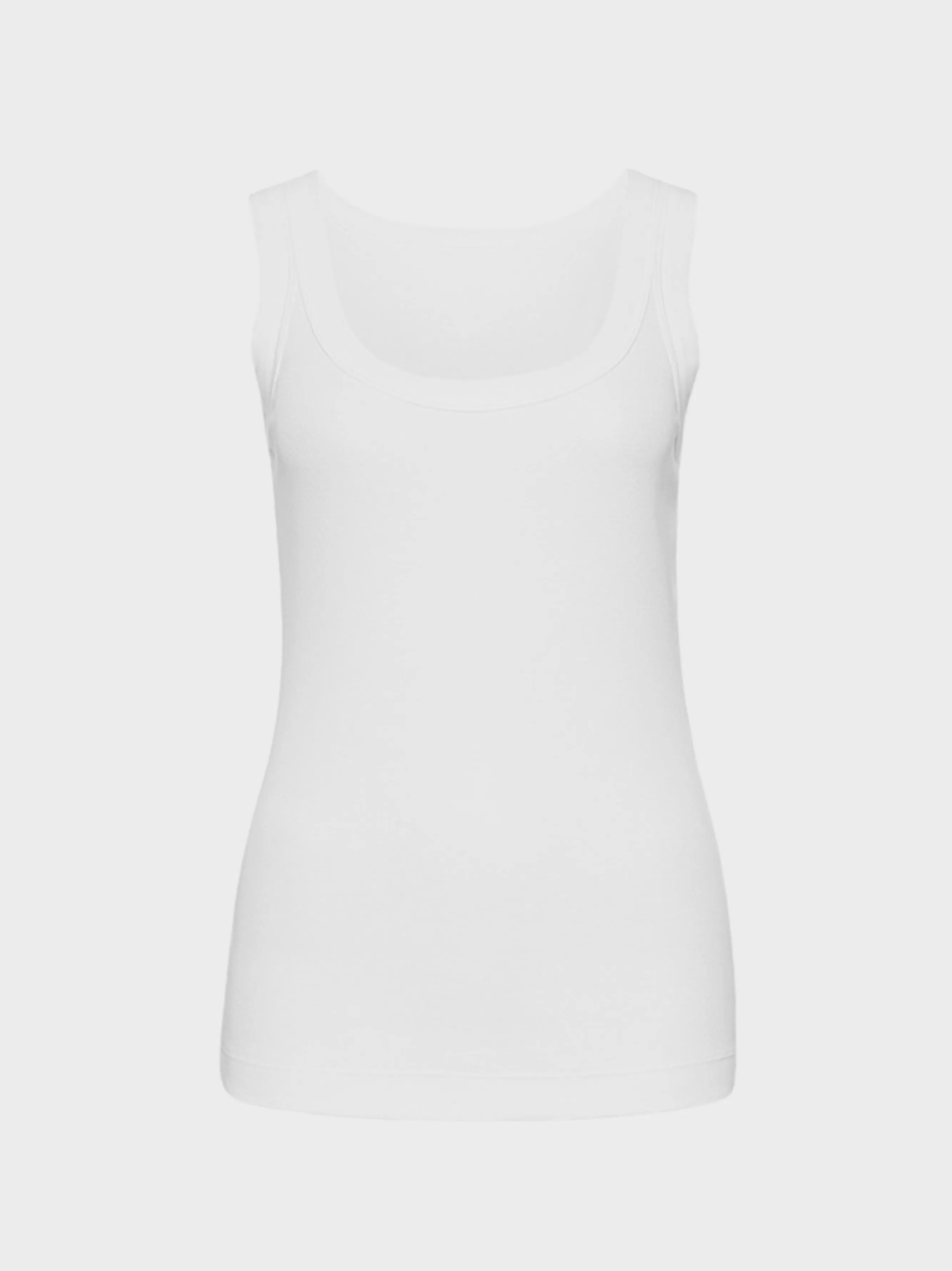 Marc Cain Shirts & Tops-TANKTOP AUS FEINRIPP white