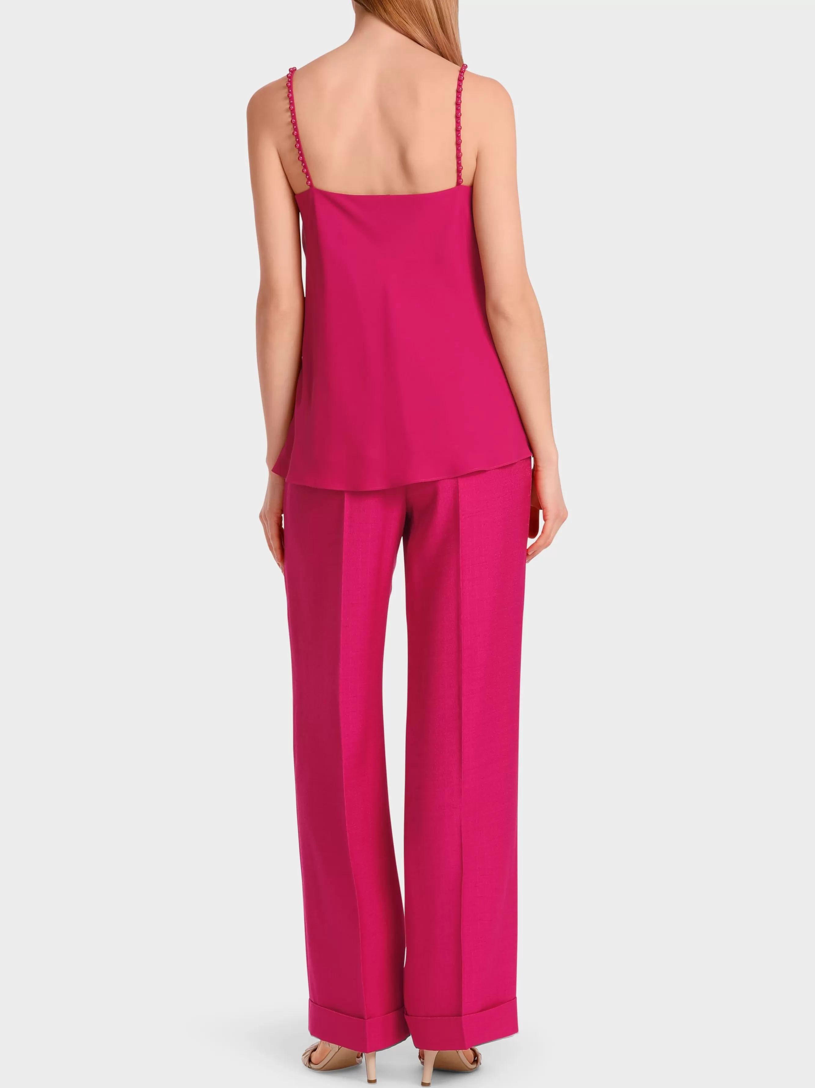 Marc Cain Shirts & Tops-TOP MIT PERLENBESETZTEN TRÄGERN deep fuchsia