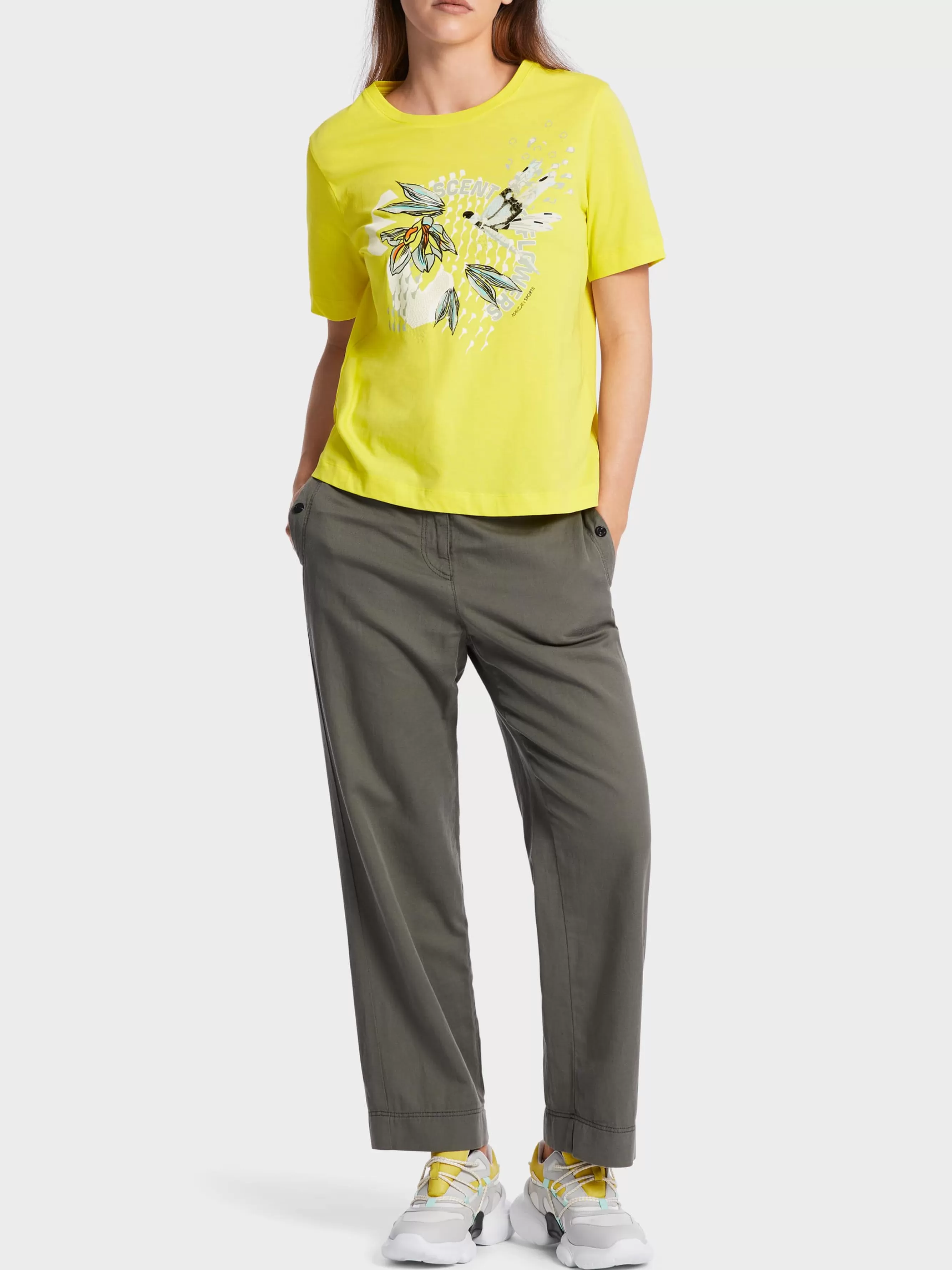 Marc Cain Shirts & Tops-T-SHIRT MIT PRINT "RETHINK TOGETHER" soft limeade