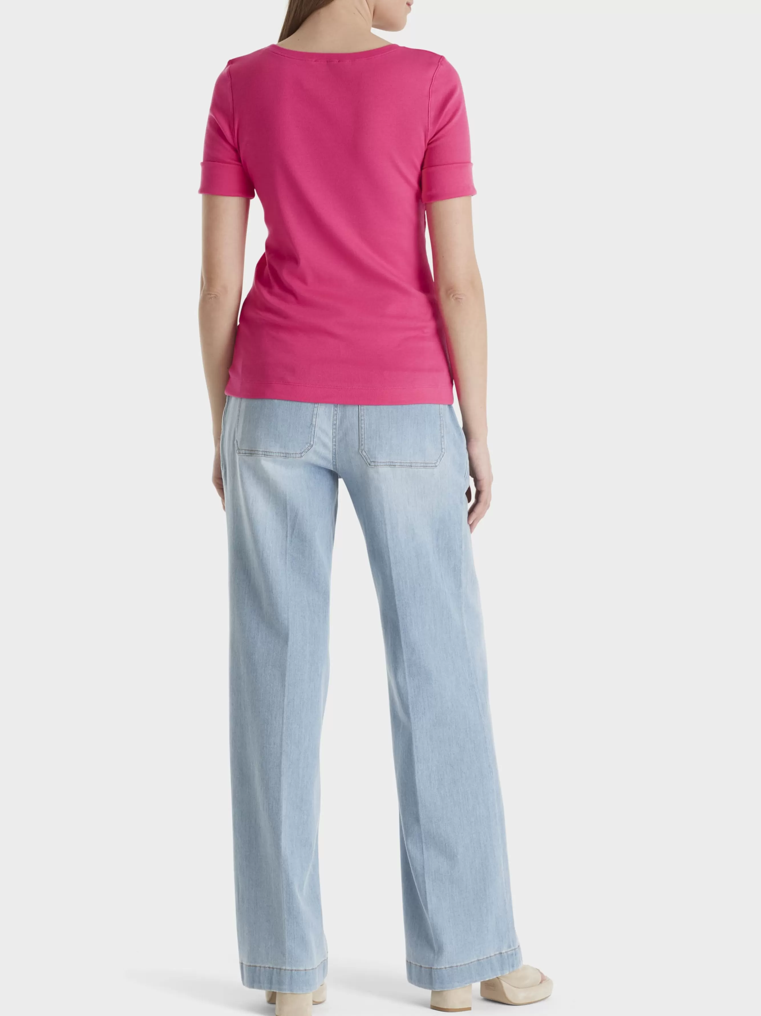 Marc Cain Shirts & Tops-T-SHIRT MIT RUNDHALS super pink