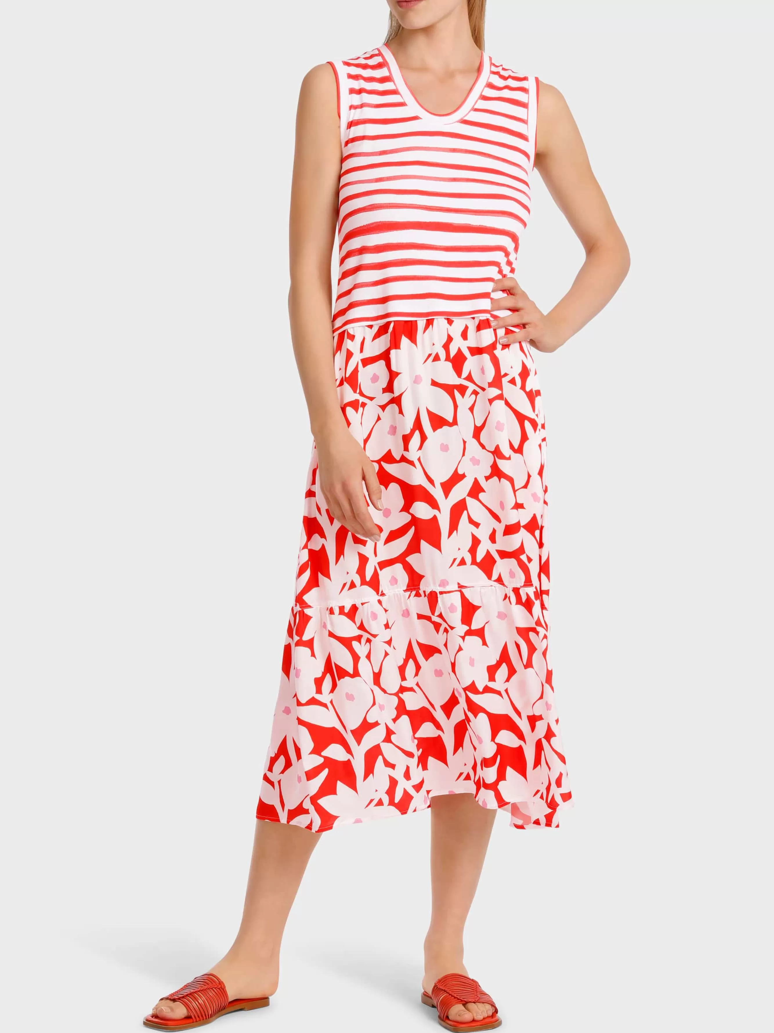 Marc Cain Kleider-TWO-IN-ONE-KLEID bright tomato