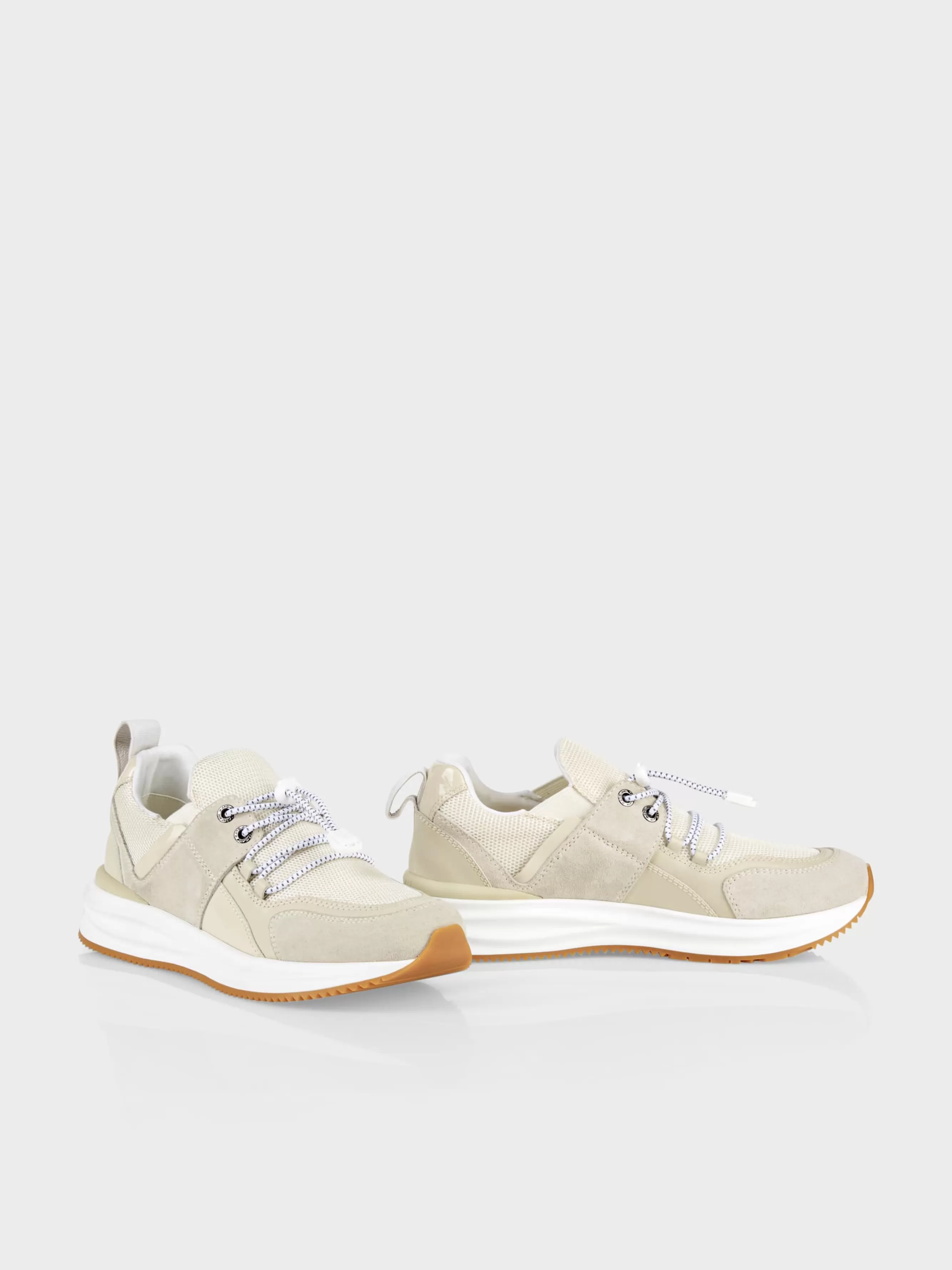 Marc Cain Schuhe-UNI SNEAKER IN MATERIALMIX smoke