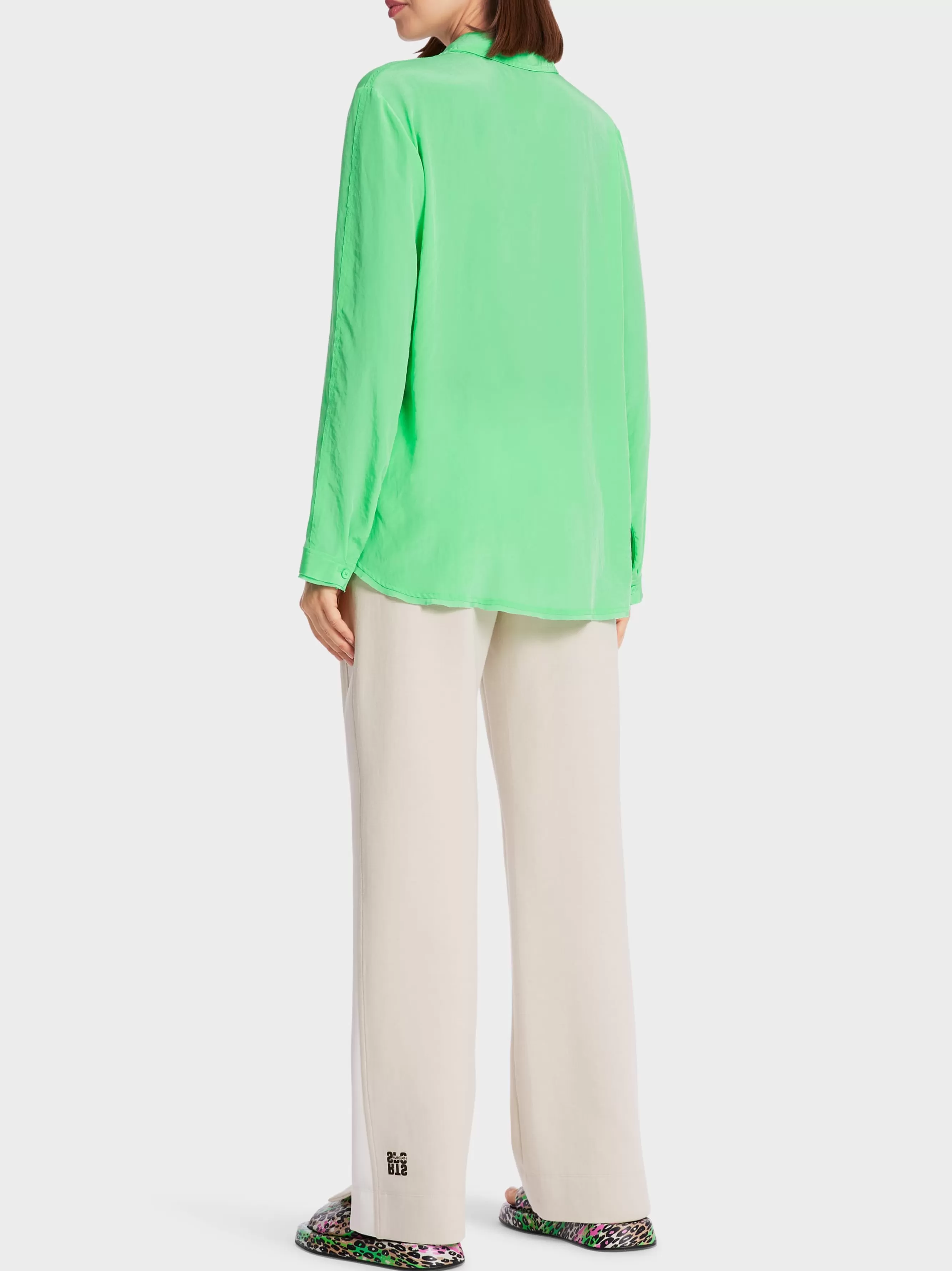 Marc Cain Blusen & Tuniken-WEICHFALLENDE HEMDBLUSE IN A-LINIE new neon green