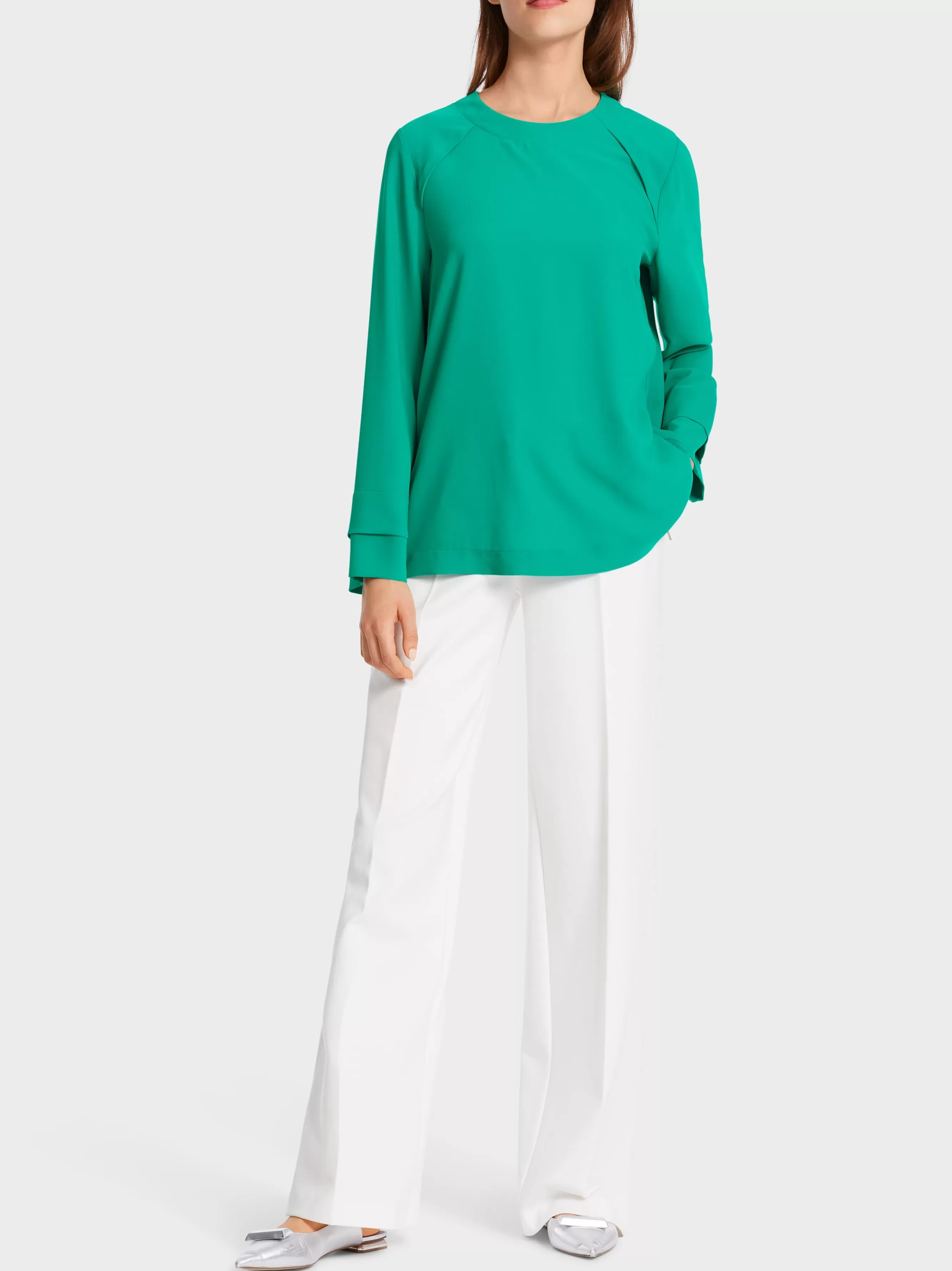 Marc Cain Blusen & Tuniken-WEITE BLUSE MIT NACKENVERSCHLUSS bright malachite