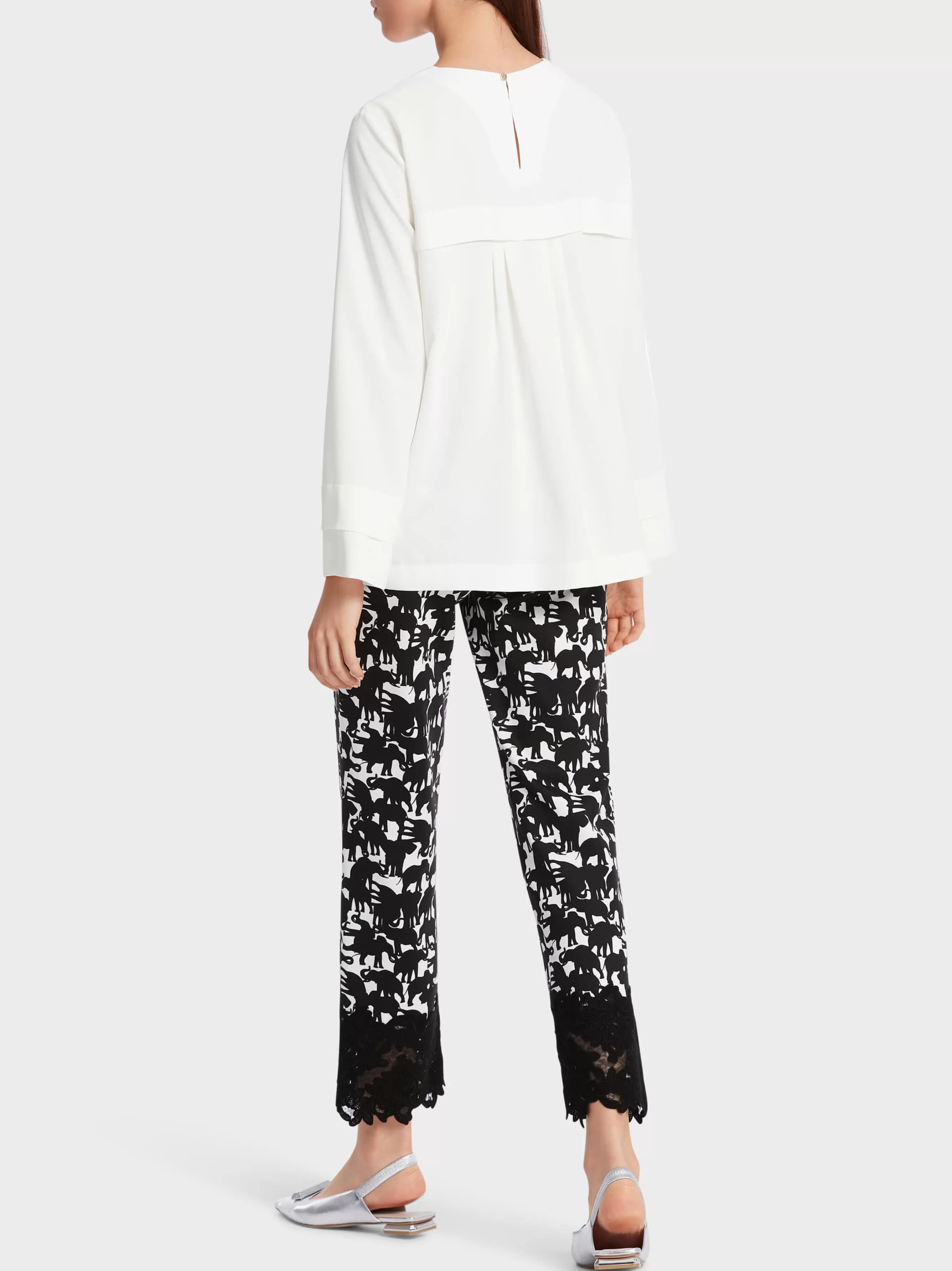 Marc Cain Blusen & Tuniken-WEITE BLUSE MIT NACKENVERSCHLUSS off-white