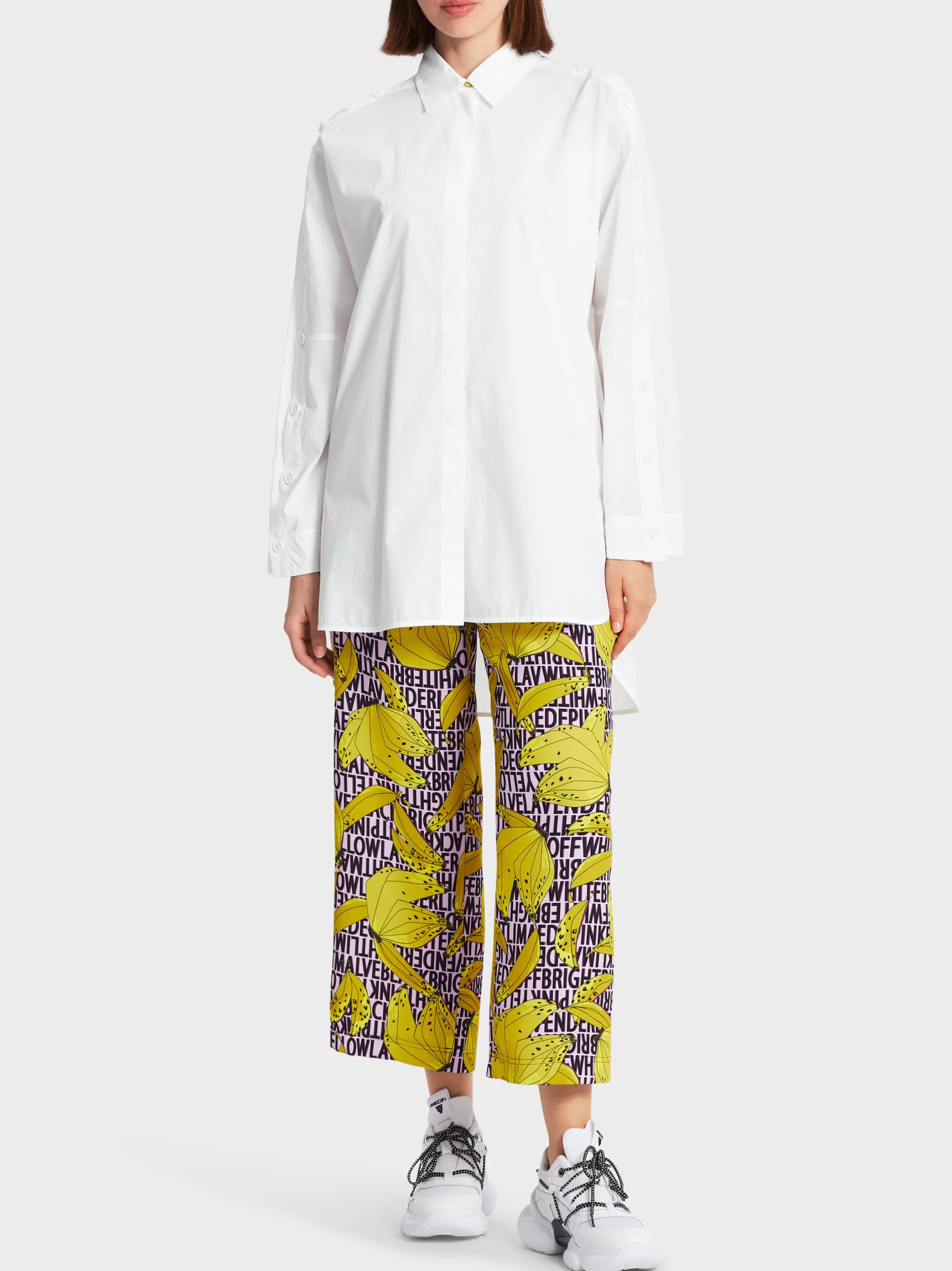 Marc Cain Blusen & Tuniken-WEITE KIMONOBLUSE "RETHINK TOGETHER" white