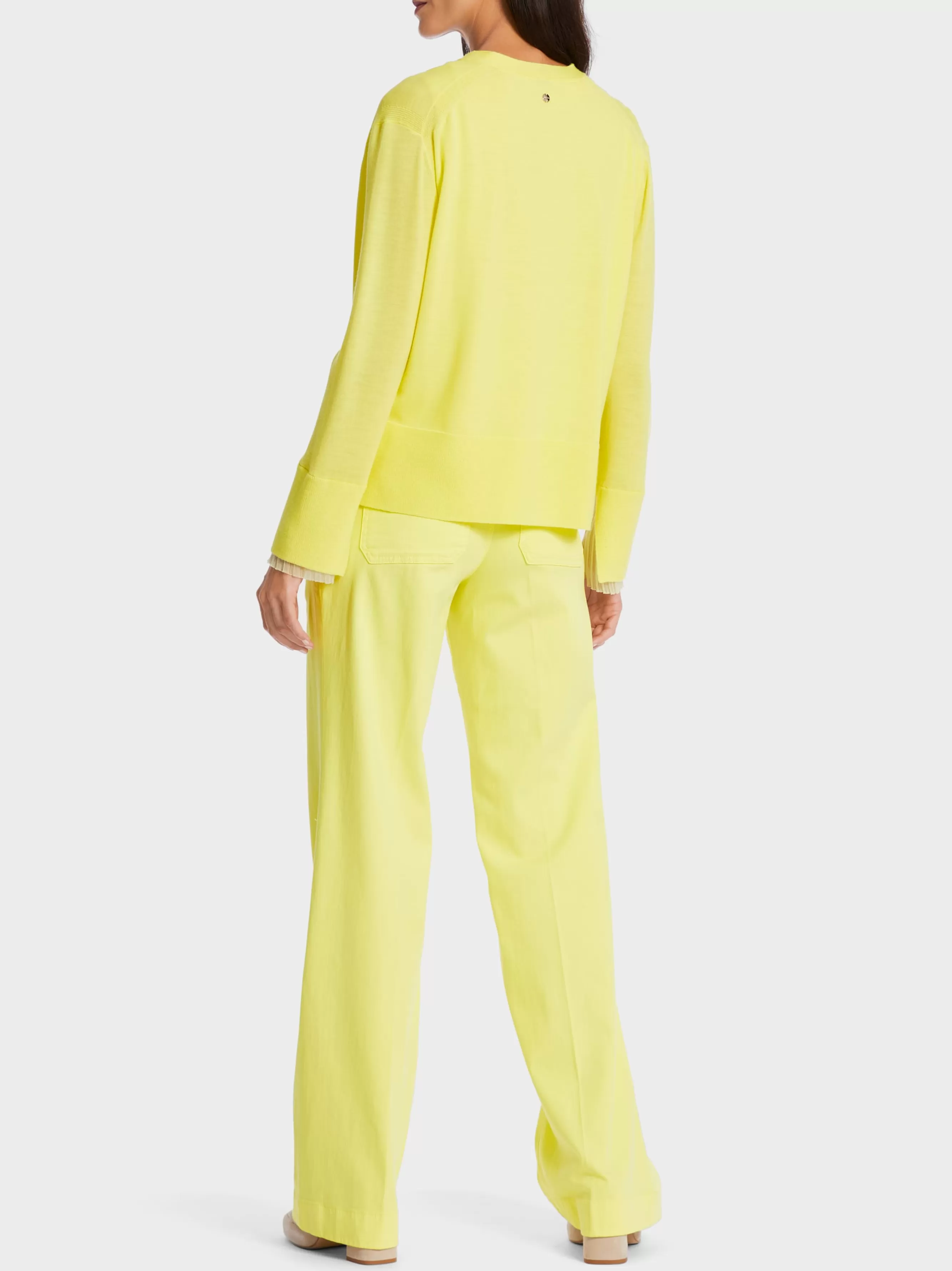 Marc Cain Jacken | Strick-WEITER CARDIGAN "RETHINK TOGETHER" pale lemon