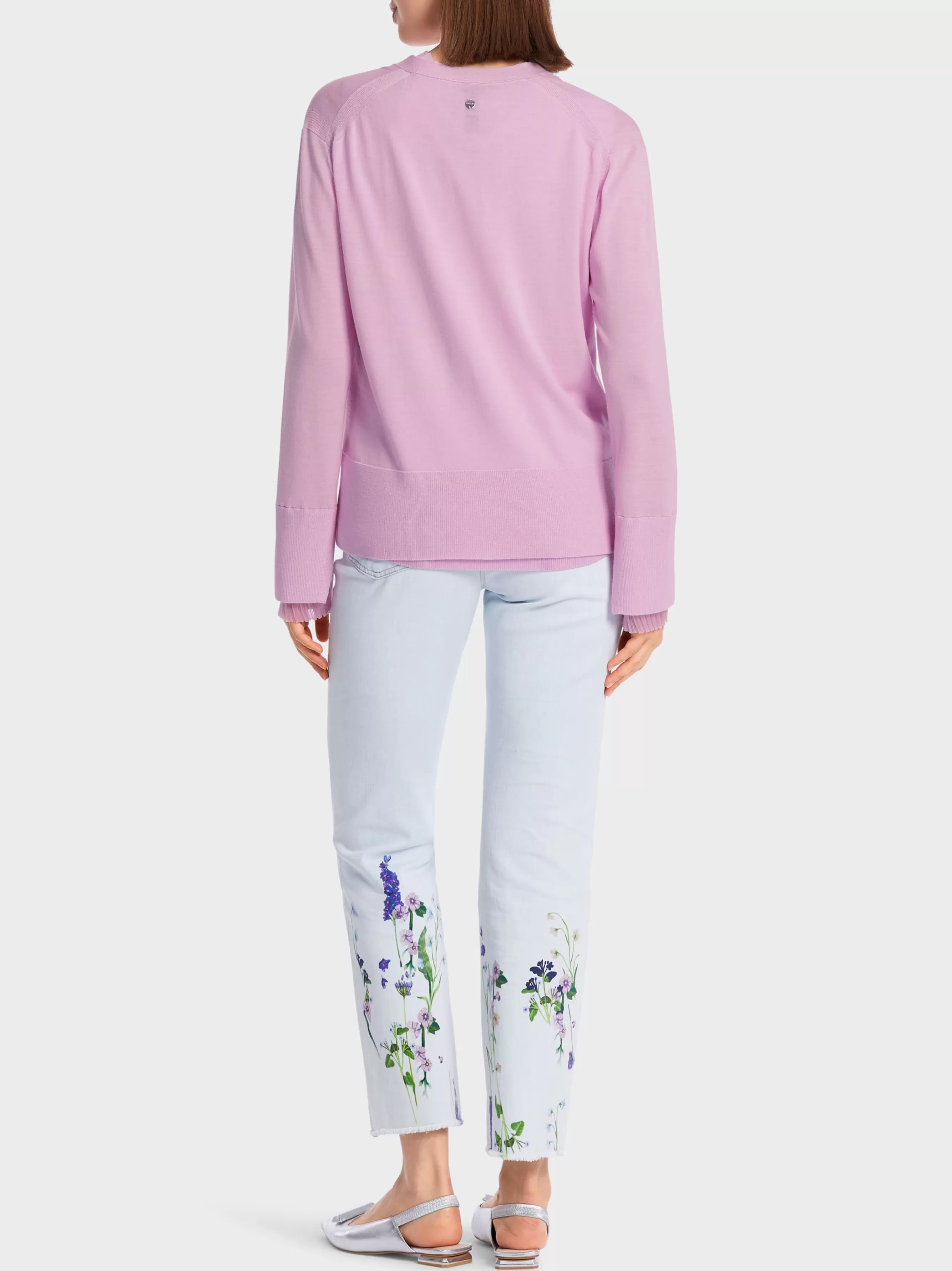 Marc Cain Jacken | Strick-WEITER CARDIGAN "RETHINK TOGETHER" pink lavender