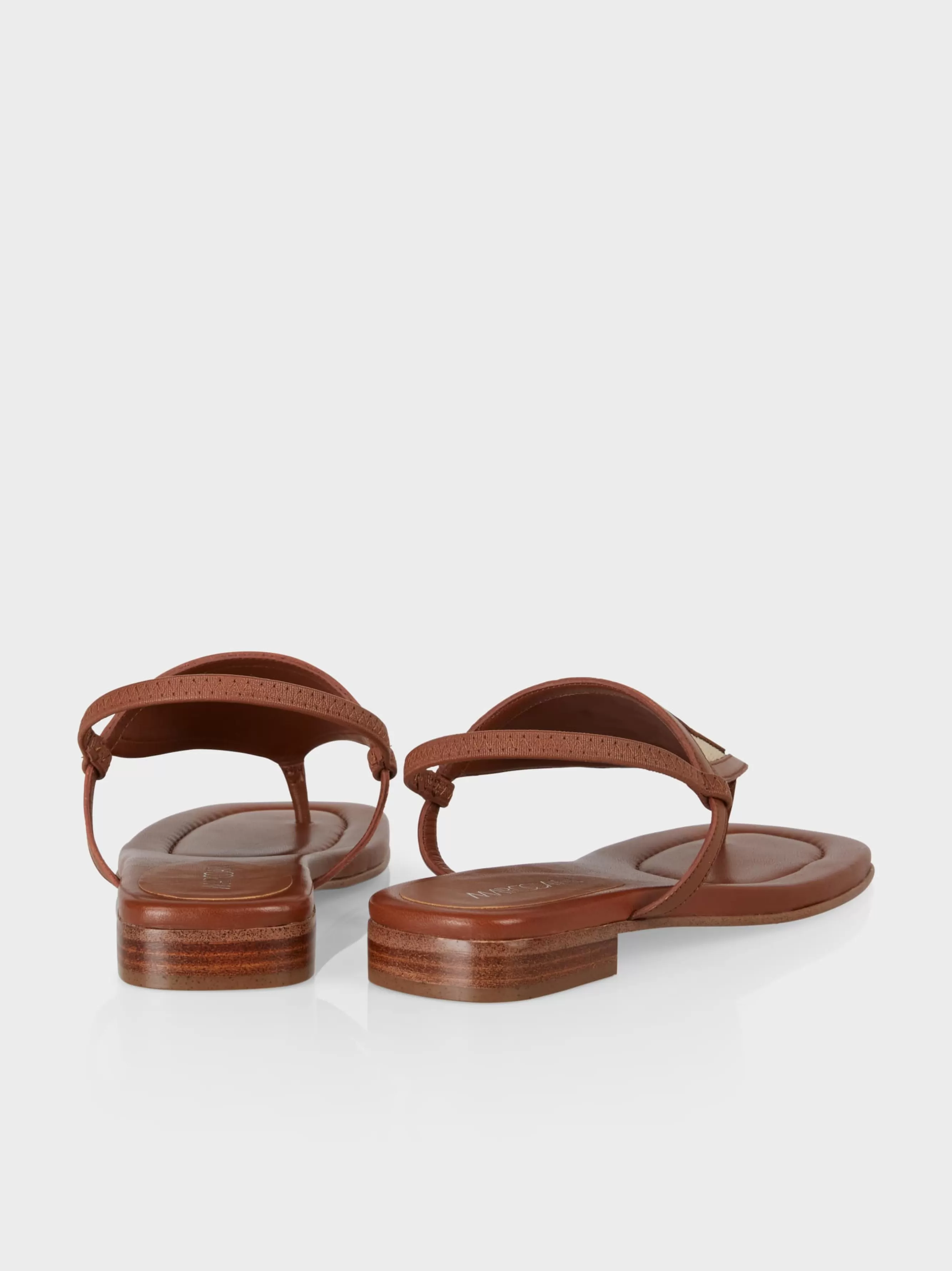 Marc Cain Schuhe-ZEHENSANDALEN MIT LEOKOPF moro